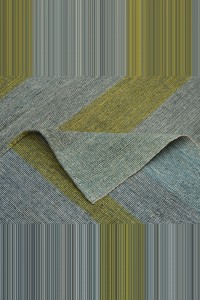 Yellow Striped Gray Turkish Kilim Rug 8x10 230,308 - Grey Turkish Rug $i