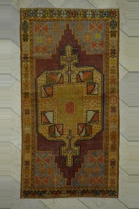 Yellow Turkish Carpet Rug 4x7 Feet 118,224 - Turkish Carpet Rug  $i