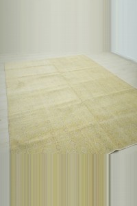 Yellow Turkish Oushak Rug 7X10 215,286 - Oushak Rug $i