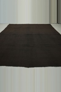 10.8x11.8 Square Size Dark Brown Goat Hair Rug. 328,358 - Goat Hair Rug  $i