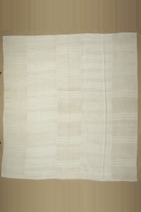 Turkish Hemp Rug 10x10.5 Square Stripe Hemp Kilim Rug. 301,320
