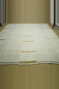 10x11 Modern Stripe Hemp Kilim Rug 303,344 - Turkish Hemp Rug  $i