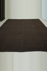 10x11 Square Dark Brown Nomadic Tent Kilim Rug. 295,336 - Goat Hair Rug  $i