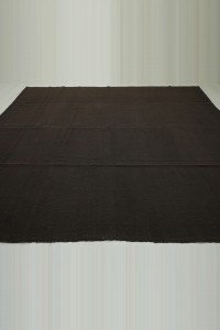 10x11 Square Dark Brown Nomadic Tent Kilim Rug. 295,336 - Goat Hair Rug  $i