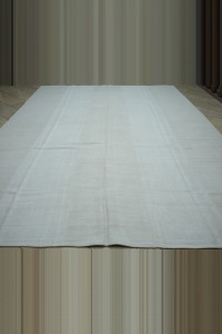 10x13 Primitive Plain White Hemp Kilim Rug. 313,390 - Turkish Hemp Rug  $i