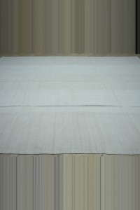 10x13 Primitive Plain White Hemp Kilim Rug. 313,390 - Turkish Hemp Rug  $i