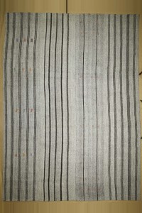 10x15 Brown Stripe Gray Turkish Kilim Rug. 322,444