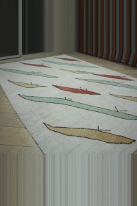10x15 Primitive Pattern New Made Hemp Carpet Rug 305,455 - Turkish Carpet Rug  $i