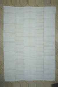 Turkish Hemp Rug 10x15 Primitive Striped Hemp Kilim Rug. 316,451