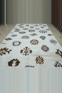 10x15 White And Brown Hemp Carpet Rug 300,458 - Turkish Carpet Rug  $i