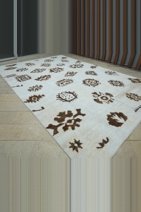 10x15 White And Brown Hemp Carpet Rug 300,458 - Turkish Carpet Rug  $i