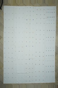 Turkish Natural Rug 11x16 Oversize White Cotton Kilim Rug. 338,487