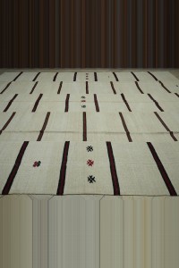 12x13 Oversize Stripe Pattern Hemp Kilim Rug. 352,406 - Turkish Hemp Rug  $i