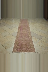 2.5x12 Stair Decor Pink Persian Rug Runner 70,374 - Turkish Rug Runner  $i