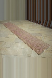 2.5x12 Stair Decor Pink Persian Rug Runner 70,374 - Turkish Rug Runner  $i