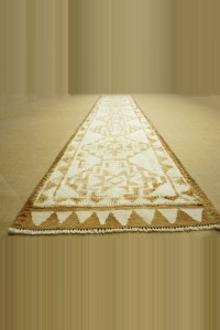 2,5x13 Natural Soft Color Carpet Rug Runner 80,384 - Turkish Rug Runner  $i