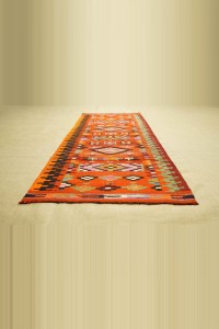 2,5x6,8 Flat Weave Kilim Rug Runner 75,203 - Turkish Rug Runner  $i