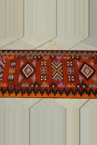 2,5x6,8 Flat Weave Kilim Rug Runner 75,203 - Turkish Rug Runner  $i