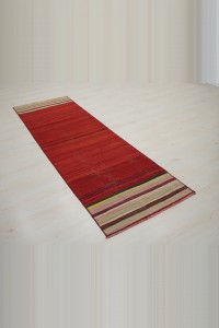 2.5x8 Red Gordes Kilim Rug Runner 73,238 - Turkish Rug Runner  $i