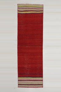 Turkish Rug Runner 2.5x8 Red Gordes Kilim Rug Runner 73,238