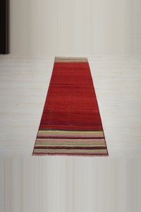 2.5x8 Red Gordes Kilim Rug Runner 74,244 - Turkish Rug Runner  $i