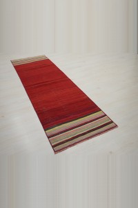 2.5x8 Red Gordes Kilim Rug Runner 74,244 - Turkish Rug Runner  $i