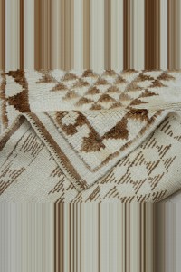 2.6x12 Brown White Turkish Rug Runner 80,376 - Turkish Rug Runner  $i