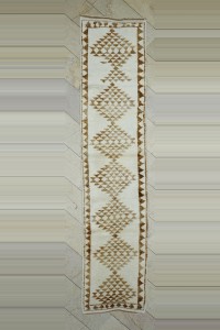 Turkish Rug Runner 2.6x12 Brown White Turkish Rug Runner 80,376
