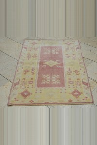 2.7x4 Wool Turkish Vintage Carpet Rug 82,122 - Turkish Carpet Rug  $i