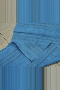 2.9x7 Overdye Blue Hemp Kilim Rug Runner. 82,210 - Turkish Rug Runner  $i