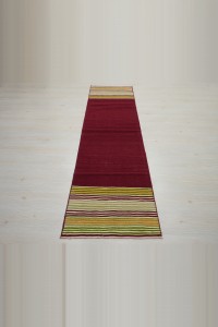 2x8.5 Red Gordes Kilim Rug Runner 63,258 - Turkish Rug Runner  $i