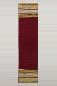 Turkish Rug Runner 2x8.5 Red Gordes Kilim Rug Runner 63,258