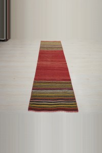 2x9 Red Turkish Kilim Rug Runner 68,256 - Turkish Rug Runner  $i