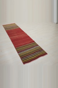 2x9 Red Turkish Kilim Rug Runner 68,256 - Turkish Rug Runner  $i