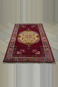 3.5x6 Colorful Old Turkish Carpet Rug 104,190 - Turkish Carpet Rug  $i