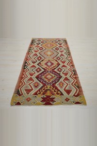 3.5x7.5 Old Esme Kilim Rug Runner 103,228 - Turkish Rug Runner  $i