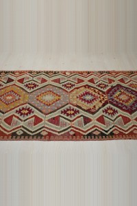 3.5x7.5 Old Esme Kilim Rug Runner 103,228 - Turkish Rug Runner  $i