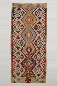 Turkish Rug Runner 3.5x7.5 Old Esme Kilim Rug Runner 103,228