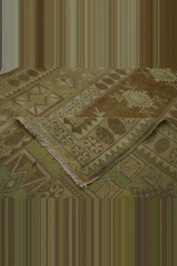 3.6x9.6 Terracotta Wool Milas Carpet Rug 107,194 - Oushak Rug  $i