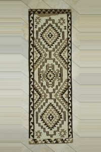 Turkish Rug Runner 3x10 Natural Wool Kilim Rug Runner 96,300
