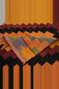 3x10 Orange Turkish Adana Kilim Rug Runner. 73,304 - Turkish Rug Runner  $i