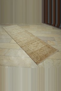 3x10 Vintage Brown Beige Persian Rug Runner 90,304 - Turkish Rug Runner  $i