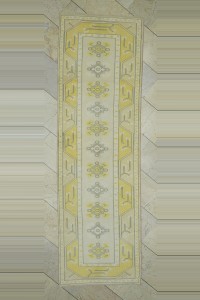 Turkish Rug Runner 3x10 Wool Vintage Oushak Rug Runner 90,289