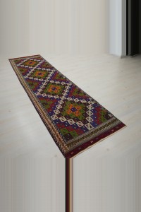 3x11 Embroidered Kilim Rug Runner 88,330 - Turkish Rug Runner  $i