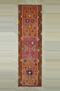 Turkish Rug Runner 3x11 Kitchen Decor Wool Kilim Rug Runner 103,352
