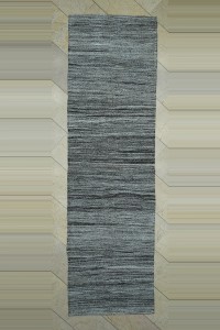 Turkish Rug Runner 3x11 Natural Gray Flat Woven Kilim Rug Runner 94,322