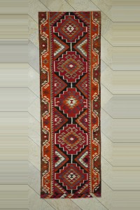 Turkish Rug Runner 3x11 Wool Kilim Rug Runner. 105,320