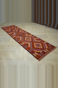 3x11 Wool Turkish Kilim Rug Runner 93,340 - Turkish Rug Runner  $i