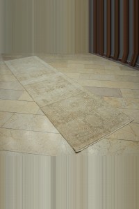 3x12 Brown Beige Vintage Persian Rug Runner 95,342 - Turkish Rug Runner  $i