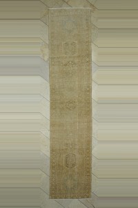 Turkish Rug Runner 3x13 Vintage Persian Carpet Rug Runner 90,400